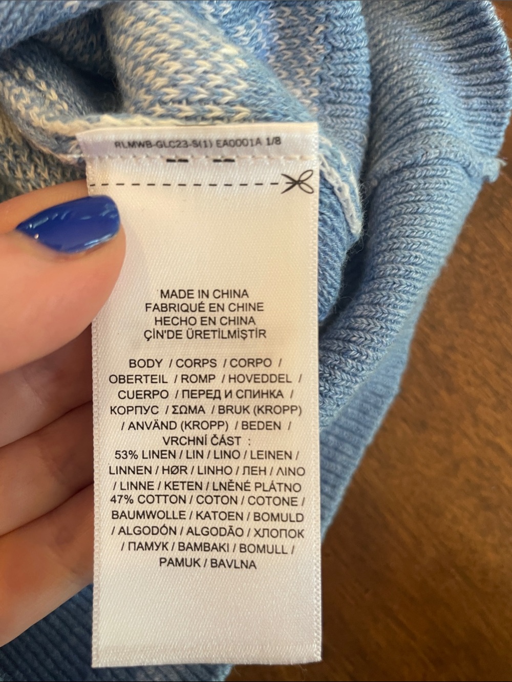 NWT Ralph Lauren Gingham Light Blue & White Short Sleeve Knit Cardigan - Picture 7 of 14